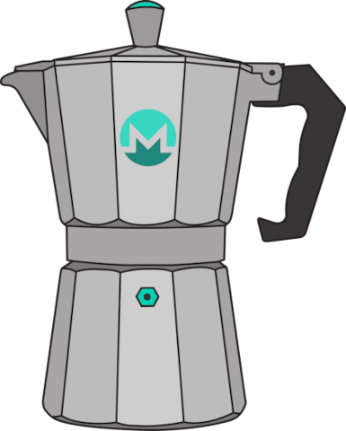 Bialetti Kaffeezubereiter voller Monero